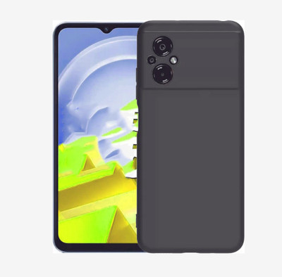 LILLIPUT Back Cover for Poco M5 4G(Black, Silicon)