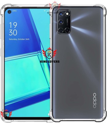 KING COVERS Back Cover for Crystal Clear Back Cover Case for Polycarbonate Back Cover for OPPO-A52(Transparent, Dual Protection, Silicon, Pack of: 1)