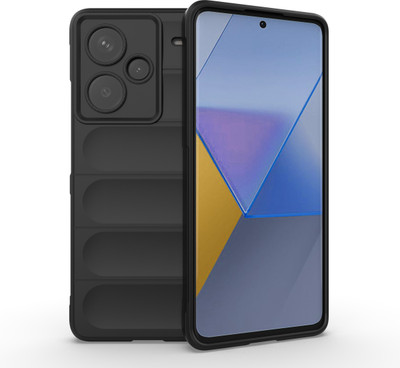MOBIRUSH Back Cover for Mi Redmi Note 13 Pro Plus 5G(Black, Grip Case, Pack of: 1)