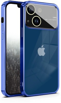 mobies Back Cover for Apple iPhone 15 Plus Lens Case(Blue, Transparent, Camera Bump Protector, Silicon)