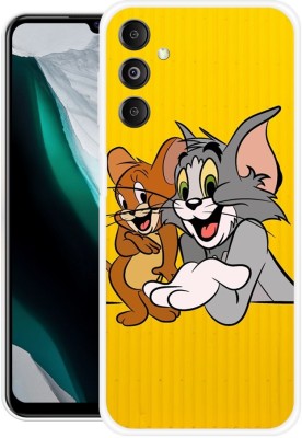 3D U PRINT Back Cover for Samsung Galaxy M14 5G,SM-M146B, TOM, JERRY, CAT, RABBIT, CARTOON(Yellow, Flexible, Silicon, Pack of: 1)