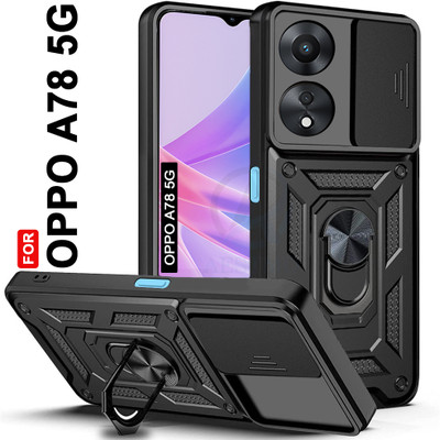 AESTMO Back Cover for Oppo A78 5G(Black, Slider, Pack of: 1)