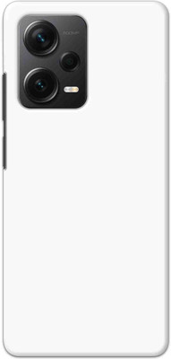 NDCOM Back Cover for Redmi Note 12 Pro Plus 5G Plain White Printed Hard Case(Multicolor, Hard Case, Pack of: 1)