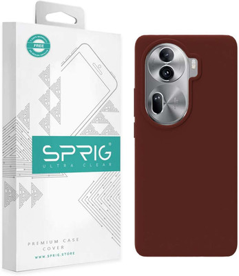 Sprig Back Cover for Oppo Reno 11 Pro 5G(Brown, Microfiber Lining, Silicon, Pack of: 1)