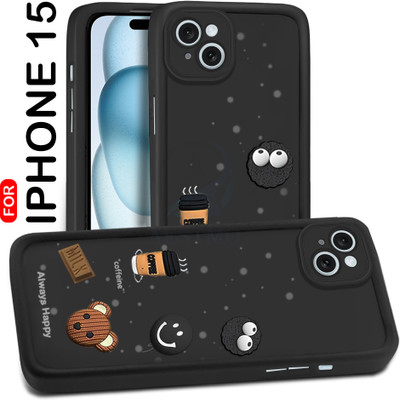 AESTMO Back Cover for iPhone 15(Black, Dual Protection, Silicon, Pack of: 1)