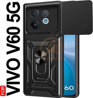 AelVouX Back Cover for Vivo V60 5G(Black, Slider, Pack of: 1)