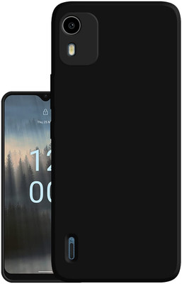 Bodoma Back Cover for Nokia C12 Pro(Black, Silicon, Pack of: 1)