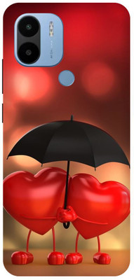 play fast Back Cover for POCO C50, MZB0D3DIN, HEART, UMBRELLA, LOVE, COUPLE(Red, Hard Case, Pack of: 1)