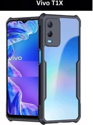 DRYLBEET CASE Back Cover for Vivo T1X(Black, Camera Bump Protector, Pack of: 1)