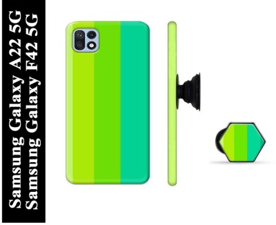 Elite Case Back Cover for Samsung Galaxy A22 5G, Samsung Galaxy F42 5G(Green, Cases with Holder, Pack of: 2)