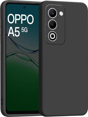 Casehub Front & Back Case for OPPO A5, OPPO A5 5G(Black, Camera Bump Protector, Silicon, Pack of: 1)