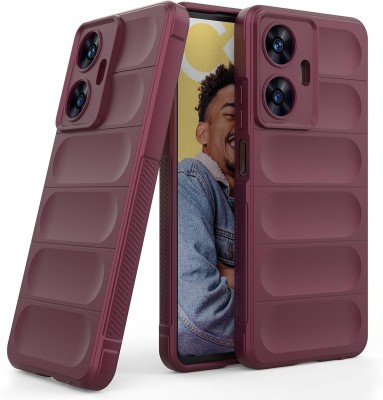 S-Line Back Cover for Realme Narzo C55, High Quality Solid Liquid Magic Case Shockproof Plain(Purple, Silicon, Pack of: 1)