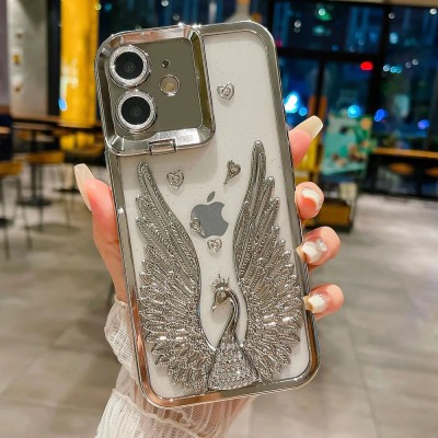 LuxuryKase Back Cover for Apple iPhone 12(Silver)