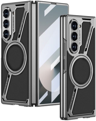 NazarBattu Back Cover for Samsung Galaxy Z Fold 6 Z Design With Magsafe working And Inbuilt Front Screen Guard(Black, Grip Case, Pack of: 1)