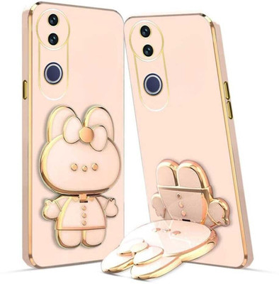 SYOTT Back Cover for vivo V50e, vivo V50e 5G(Pink, Gold, Cases with Holder, Pack of: 1)
