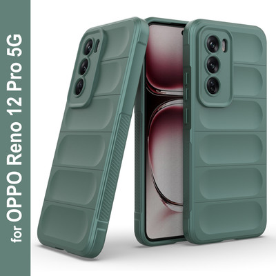 Zapcase Back Cover for OPPO Reno 12 Pro 5G(Green, 3D Case, Silicon, Pack of: 1)