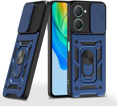 casecult Back Cover for VIVO Y18, Vivo T3 Lite 5G, VIVO Y18E, VIVO Y03, iQOO Z9 Lite 5G(Blue, Ring Case, Pack of: 1)