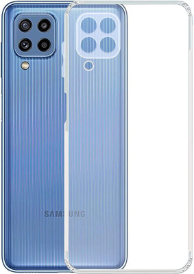 GodKuber Back Cover for Samsung Galaxy M32 4G high qualitiy transparent mobile back cover(Transparent, Grip Case, Silicon, Pack of: 1)