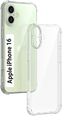 iCopertina Back Cover for Apple iPhone 16(Transparent, Flexible, Silicon, Pack of: 1)