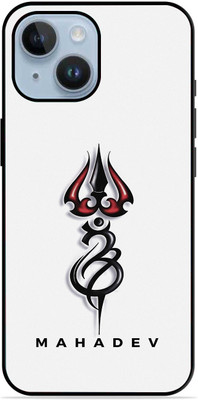 FAZAKA Back Cover for APPLE iPhone 14 Plus On Glossy Metal Phone Cover| Mahadev Trishul(Multicolor, Dual Protection, Pack of: 1)