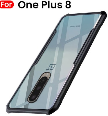 Scobilee Back Cover for OnePlus 8, Back Cover, ORIGINAL(Transparent, Black, Shock Proof, Pack of: 1)