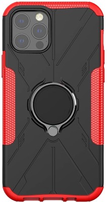MOBIRUSH Back Cover for iPhone 12 Pro Max(Red, Ring Case, Pack of: 1)