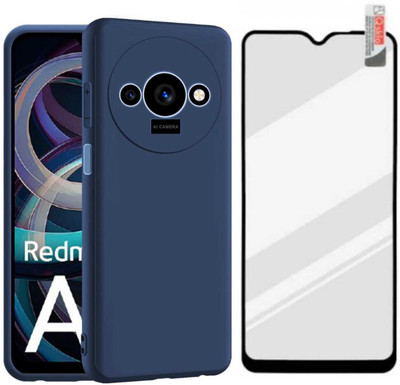 Imake Front & Back Case for Redmi A3 (4G)(Blue, Flexible)