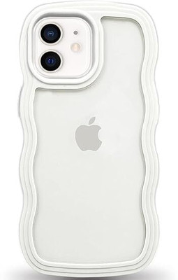 Ally Selection Back Cover for Back Cover Cute Curly Wave Frame Clear Case Transparent Soft Silicone Cover for iphone 11(White, Shock Proof, Pack of: 1)