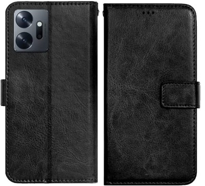 AmericHome Flip Cover for Infinix Zero 20, X6821 Premium Leather Finish, with Card Pockets, Wallet Stand(Black, Magnetic Case, Pack of: 1)