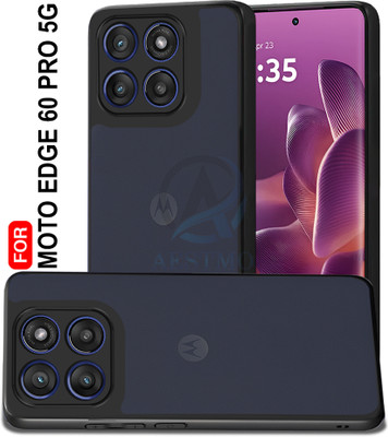 AESTMO Back Cover for Moto Edge 60 Pro 5G(Black, Hard Case, Pack of: 1)