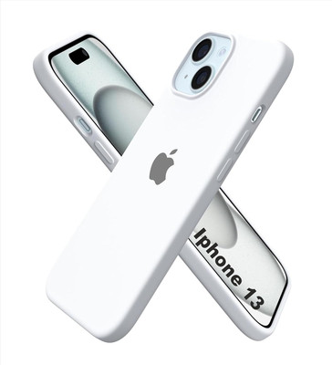 HSRPRO Back Cover for Apple iPhone 13(White, Camera Bump Protector, Silicon, Pack of: 1)