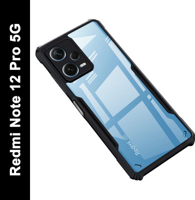 Zapcase Back Cover for Redmi Note 12 Pro 5G(Black, Shock Proof, Pack of: 1)
