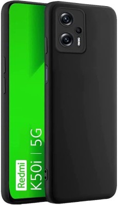 CaseWEB Back Cover for Redmi K50i 5G(Black, Matte Finish, Silicon, Pack of: 1)