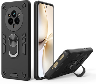 NDCOM Back Cover for realme 14 pro 5g(Black, Rugged Armor, Pack of: 1)