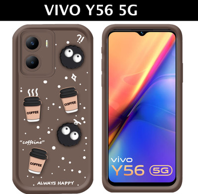 fi-yonity Back Cover for Vivo y56 5g(Brown, 3D Case, Silicon, Pack of: 1)