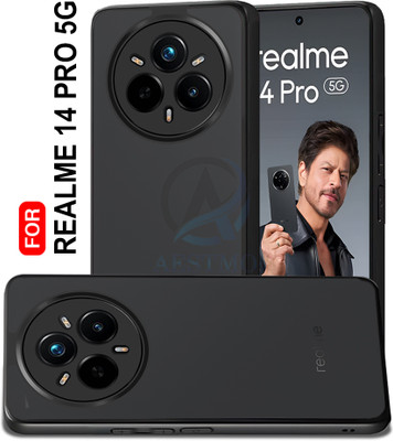 AESTMO Back Cover for Realme 14 Pro 5G(Black, Hard Case, Pack of: 1)