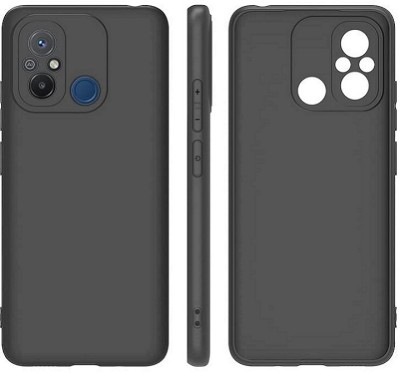 Empire Accessories Back Cover for Poco C55 soft flexible candy case(Black, Shock Proof, Silicon, Pack of: 1)