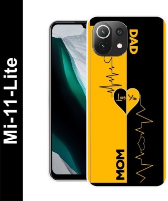 SARTOOLIYA Back Cover for Mi 11 Lite(Yellow, Black, Flexible, Silicon, Pack of: 1)