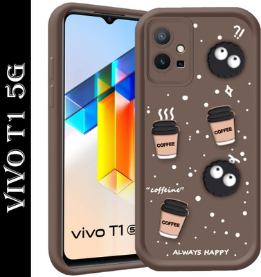 BOZTI Back Cover for vivo T1 5G(Brown, 3D Case, Pack of: 1)