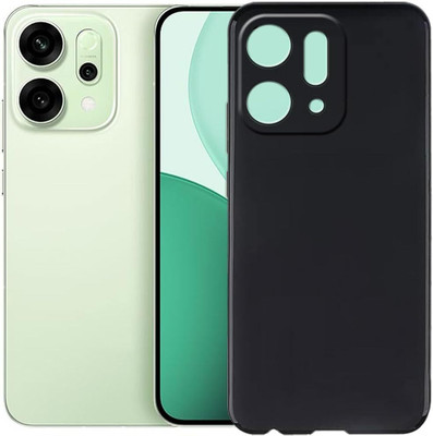 Lustree Back Cover for Oppo Reno 14 5G(Black, Shock Proof, Silicon, Pack of: 1)