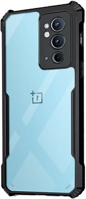 Phone Back Cover Back Cover for OnePlus 9RT 5G(Black, Transparent, Grip Case, Pack of: 1)