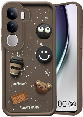 Micvir Back Cover for Vivo Y300 5G(Brown, Silicon, Pack of: 1)