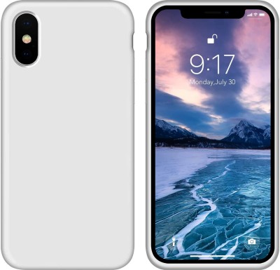 YellowCult Back Cover for Shockproof Liquid Silicon Back Cover Case for Apple iPhone X, XS (5.8 Inch) (Virgin White)(White, Dual Protection, Silicon, Pack of: 1)