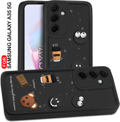 AESTMO Back Cover for Samsung Galaxy A35 5G(Black, Dual Protection, Silicon, Pack of: 1)