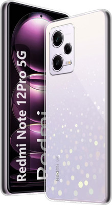 Nainz Back Cover for Redmi Note 12 Pro 5G(Transparent, Grip Case, Silicon, Pack of: 1)