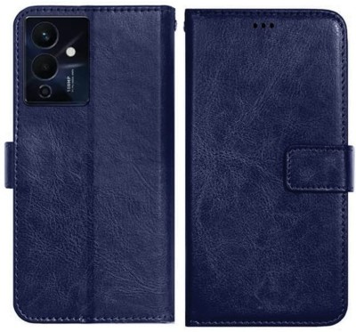 Cowboy Flip Cover for Infinix Note 12 Pro 5G, X671B Premium Leather Finish, with Card Pockets(Blue, Grip Case, Pack of: 1)