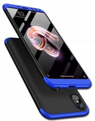 AKSP Back Cover for 360 Degree Protection Hybrid Hard Bumper Redmi Note 5 Pro(Blue, Black, Blue, Dual Protection, Pack of: 1)