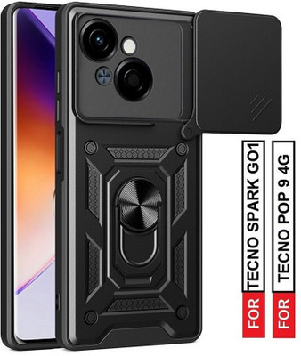 Vkmei Back Cover for Tecno Spark Go 1, Tecno Pop 9 4G(Black, Shock Proof, Pack of: 1)