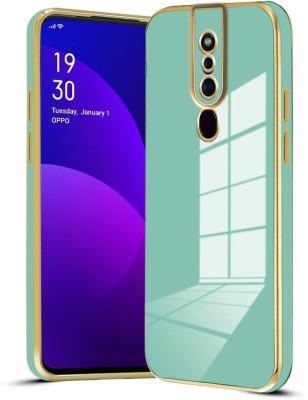 ANTICA Back Cover for Oppo F11 Pro |View Electroplated Chrome 6D Case Soft TPU(Green, Dual Protection, Silicon, Pack of: 1)