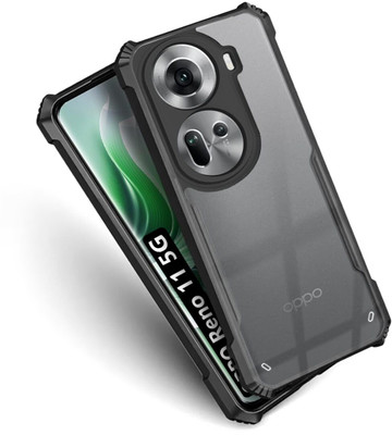 Hydbest Bumper Case for Oppo Reno 11 5G High Quality Back Cover(Black, Transparent, Grip Case, Pack of: 1)